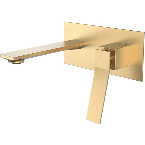 Fontana FJ-A3002 Fırçalanmış Altın Ankastre Lavabo Bataryası ürün görseli 1