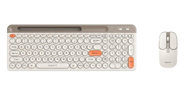 Havit KB835WB Bej Kablosuz Klavye Mouse Seti OUTLET ürün görseli 1
