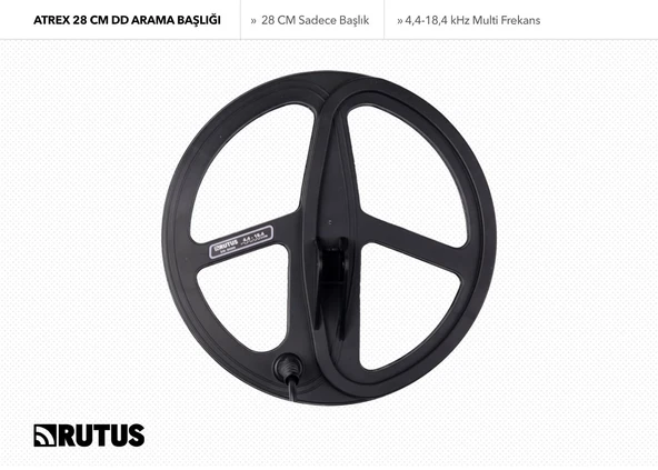 Rutus Atrex 28CM DD Siyah Arama Başlığı (Sadece Başlık) ürün görseli 1