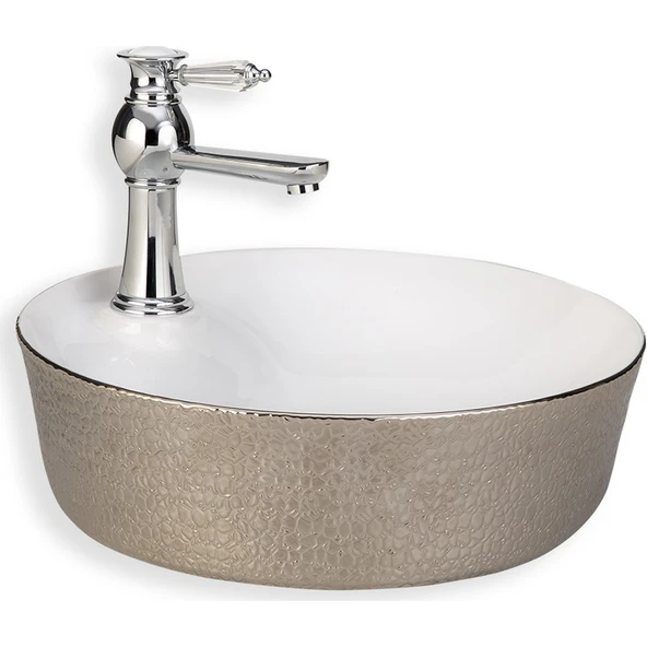 Lena E-5001G Tezgah Üstü Özel Seri Porselen Lavabo ürün görseli 1
