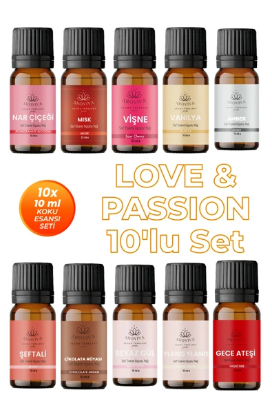 Love & Passion 10'lu Set Oda Kokusu Esansı - Aşk Kokusu (10x10ml) ürün görseli 1