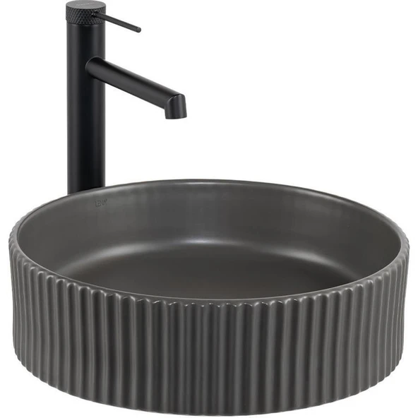 Lena Tezgahüstü Lavabo Mat Füme E-W1001MF ürün görseli 1