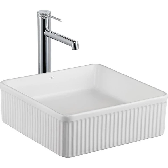 Lena Tezgah Üstü Lavabo (Beyaz) E-W1003MB ürün görseli 1