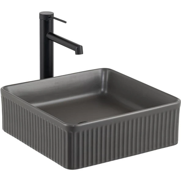 Lena Tezgah Üstü Lavabo (Mat Füme) E-W1003MF ürün görseli 1