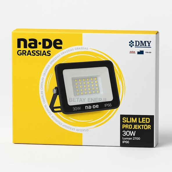 na-de Grassias 30W Slim LED Projektör ürün görseli 1