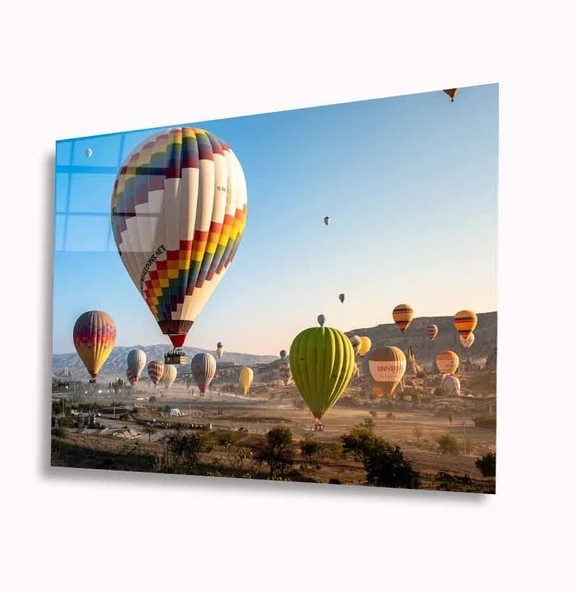 Uçan Balonlar Cam Tablo 4mm Dayanıklı Temperli Cam ürün görseli 1