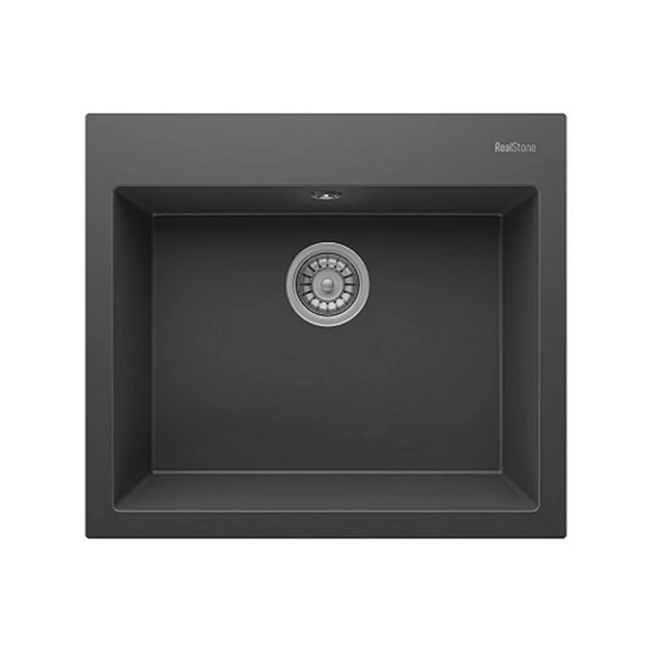 RealStone K002 Didyma 60 Tezgah Üstü Granit Eviye Antrasit ürün görseli 1