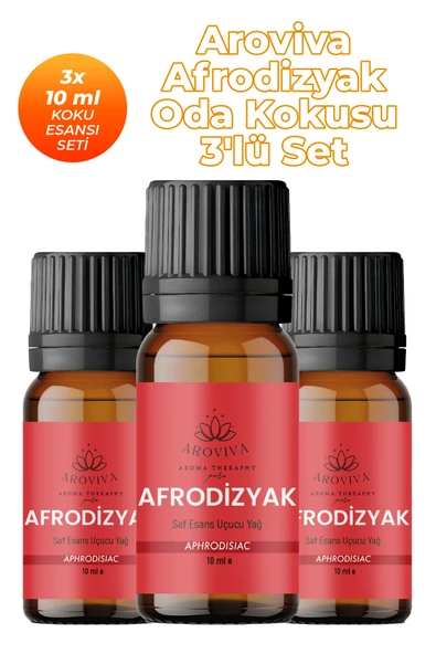 Afrodizyak Oda Kokusu 3'Lü Set- Doğal Esansiyel Uçucu Yağ, Difüzör Esansı, Buhurdanlık Yağı ürün görseli 1