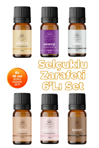 Selçuklu Zarafeti Oda Kokusu 6'Lı Set- Doğal Esansiyel Uçucu Yağ, Difüzör Esansı, Buhurdanlık Yağı ürün görseli 1