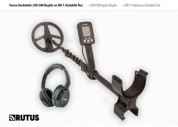 Rutus Versa Dedektör (SR-1 Kablosuz Kulaklık ve 28CM DD Başlık İle) ürün görseli 1