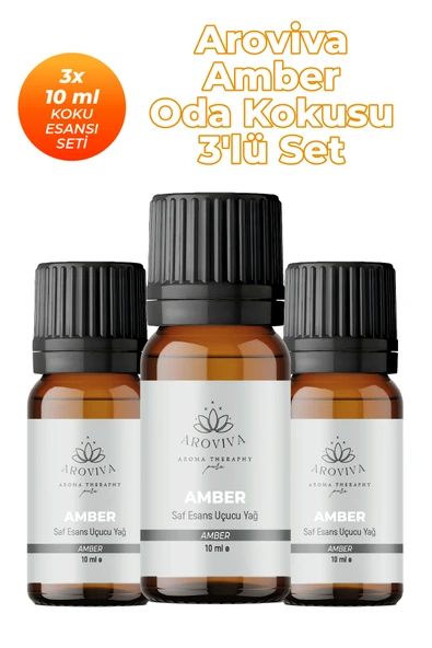 Amber Çiçeği Esansiyel Uçucu Koku Yağı Buhurdanlık Yağı Difüzör Esansı 3'Lü Set 3x10ml ürün görseli 1