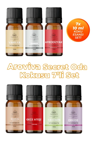 Secret Esansiyel Uçucu Koku Yağı Buhurdanlık Yağı Difüzör Esansı 7'Li Set 7x10ml ürün görseli 1