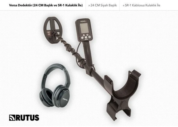 Rutus Versa Dedektör (SR-1 Kablosuz Kulaklık ve 24CM DD Başlık İle) ürün görseli 1