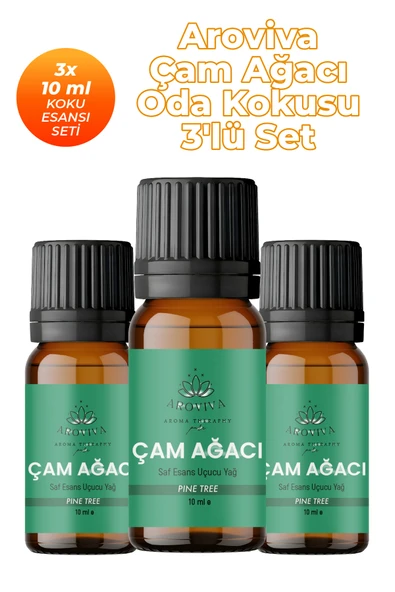 Çam Ağacı Oda Kokusu 3'Lü Set- Doğal Esansiyel Uçucu Yağ, Difüzör Esansı, Buhurdanlık Yağı ürün görseli 1