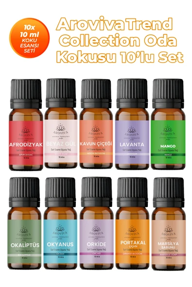 Trend Collection Esansiyel Uçucu Koku Yağı Buhurdanlık Yağı Difüzör Esansı 10'Lu Set 10x10ml ürün görseli 1