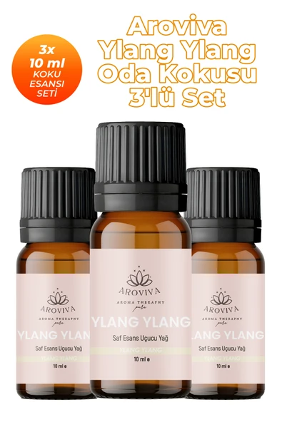 Ylang Ylang Oda Kokusu 3'Lü Set- Doğal Esansiyel Uçucu Yağ, Difüzör Esansı, Buhurdanlık Yağı ürün görseli 1