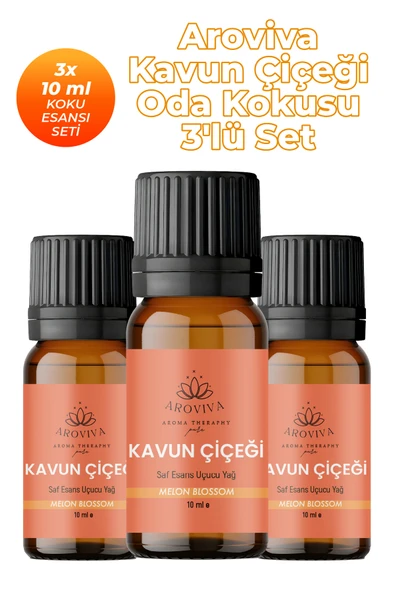 Kavun Çiçeği Oda Kokusu 3'Lü Set- Doğal Esansiyel Uçucu Yağ, Difüzör Esansı, Buhurdanlık Yağı ürün görseli 1