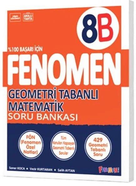 8. Sınıf Geometri Tabanlı Matematik Soru Bankası Fenomen Okul Yayınları ürün görseli 1