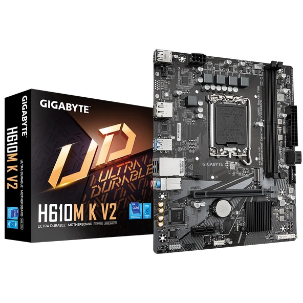 GIGABYTE H610M K V2 DDR5 4800Mhz M.2 HDMI/DP MATX 1700P ürün görseli 1