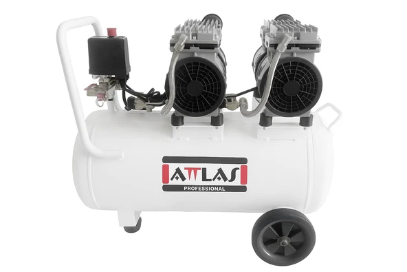 ATTLAS Sc 1550-2 J Sessiz Monofaze Kompresör 50 Lt 1,5 Hp Çift Motor - A0302038 ürün görseli 1
