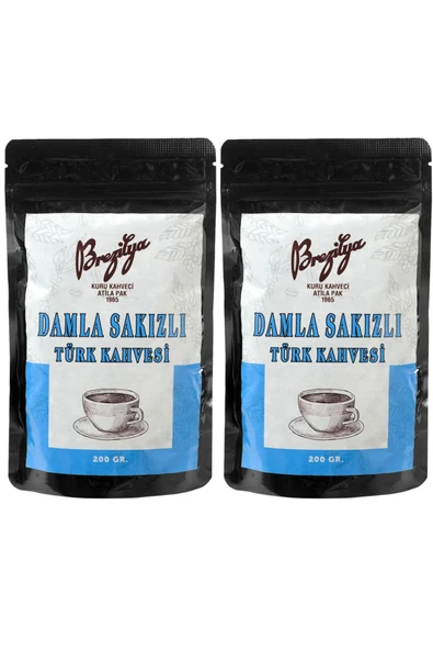 Brezilya Kuru Kahveci Atilla Pak Damla Sakızlı Türk Kahvesi 200 gr x 2 Adet ürün görseli 1