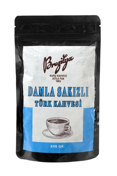 Brezilya Kuru Kahveci Atilla Pak Damla Sakızlı Türk Kahvesi 200 gr ürün görseli 1