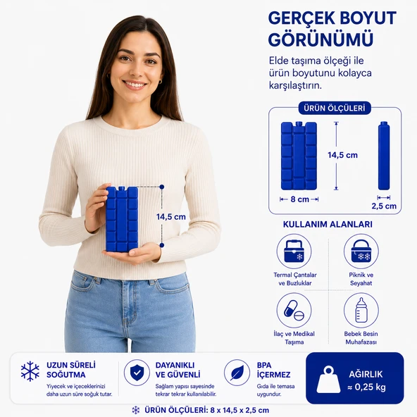 K-250 Buz Aküsü ( İce Pack ) -5 Li - Resim 2