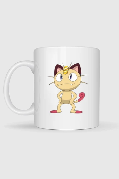 Meowth Tasarımlı Kupa Bardak - Resim 2
