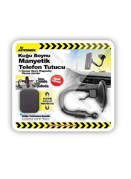 Automix Kugu Boynu  Manyetik Telefon Tutucu ürün görseli 1