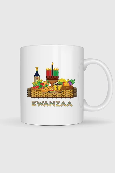 Kwanzaa African Piknik Sepeti Tasarımlı Kupa Bardak ürün görseli 1