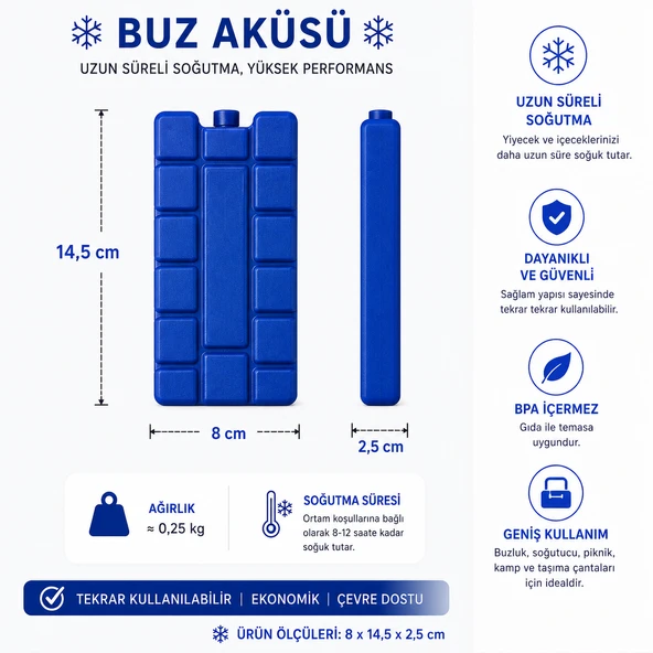 K-250 Buz Aküsü ( İce Pack ) -5 Li - Resim 3