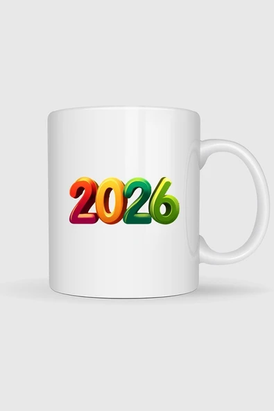 2026 Yılbaşı Tasarımlı Kupa Bardak ürün görseli 1