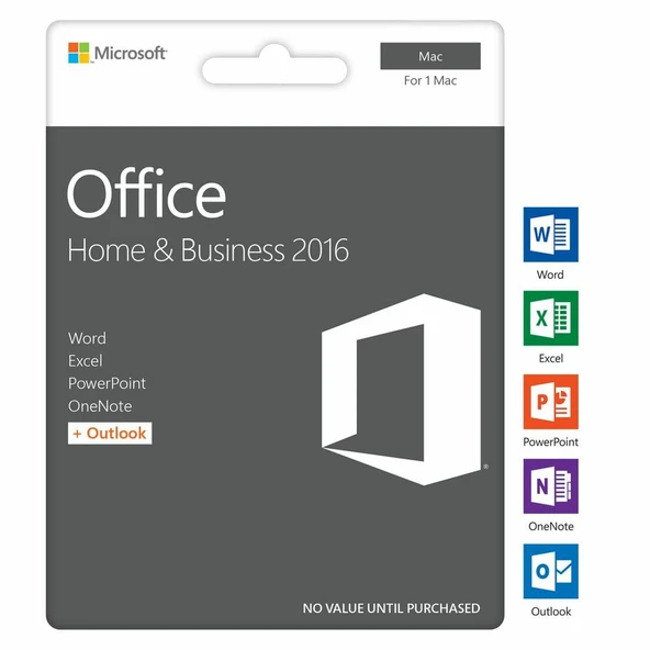 Office 2016 Home & Business 1 PC Bind Lisans - MacOS, Macbook ürün görseli 1