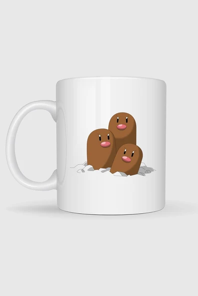 Dugtrio Tasarımlı Kupa Bardak - Resim 2