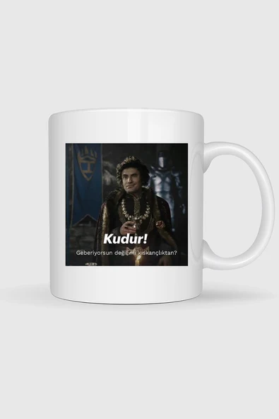 Geberiyorsun Değil Mi Kıskançlıktan Kudur! Prens Dizisi Tasarımlı Kupa Bardak ürün görseli 1
