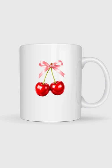 Cherry Kiraz Ve Kurdale Tasarımlı Kupa Bardak ürün görseli 1