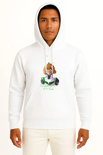 Kapüşonlu Princess Allura Fan Art Çizim, Voltron Göğüs Tasarımlı Unisex Sweatshirt ürün görseli 1