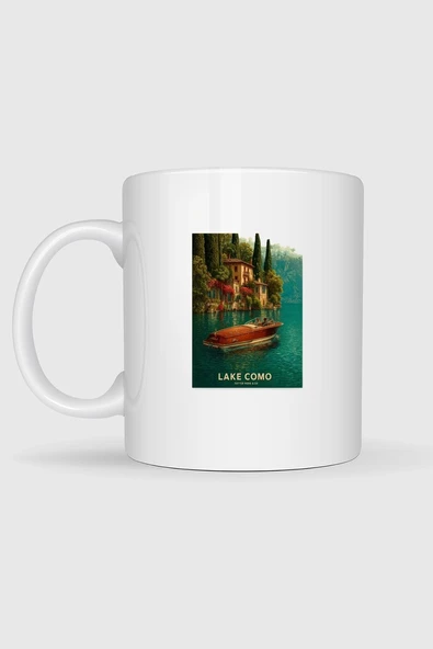 Lake Como İtalya Tasarımlı Kupa Bardak - Resim 2