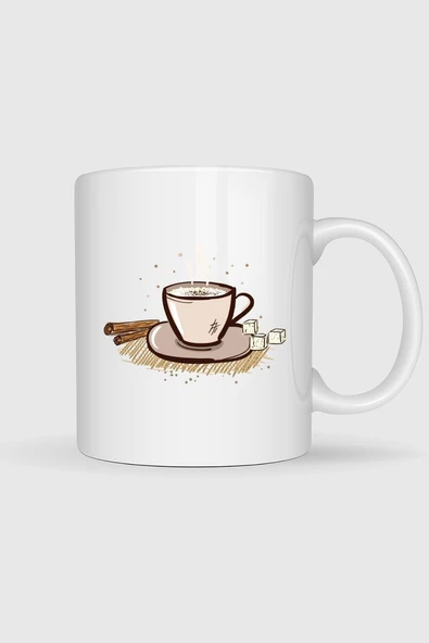 Cappuccino Kahve Latte Espresso Çay Tasarımlı Kupa Bardak ürün görseli 1