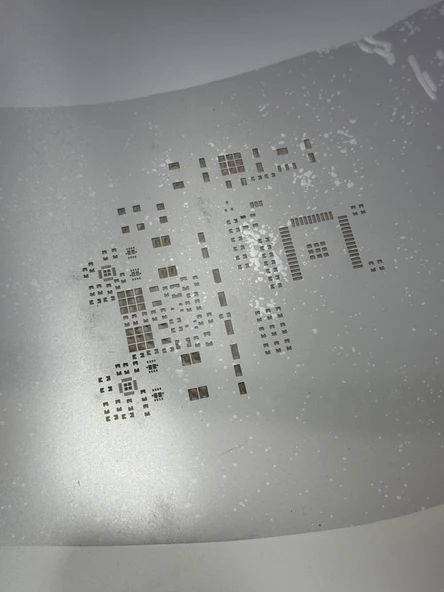 SW3516P Lazer Kesim Paslanmaz Çelik Pcb Devre Şablon 28x38cm ürün görseli 1