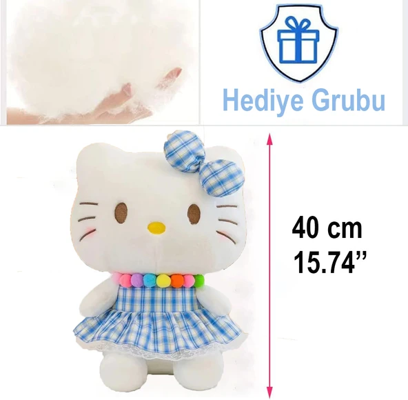 Hello Kitty 40 CM Peluş Oyuncak - Büyük Peluş Oyuncak - TGS-P202586 ürün görseli 1