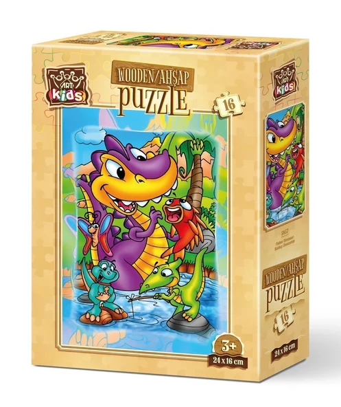 Art Puzzle Kids 3 Yaş ve Üzeri Ahşap Yapboz Ejderha ve Balıklar - 16 Parça Yapboz 5857 ürün görseli 1