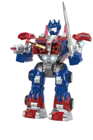 Toycraft Uzaktan Kumandalı Sünger Atan Işıklı Sesli Transformers Dev Robot (ITEM KOD : 6020/6021) ürün görseli 1