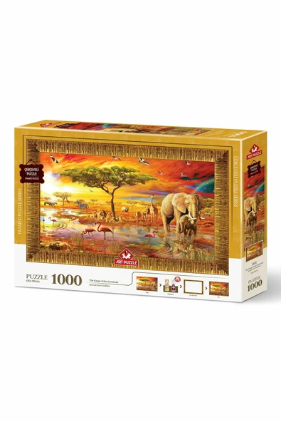 Art Puzzle Savana'nın Kralları 1000 Parça Çerçeveli Puzzle - 5695 ürün görseli 1