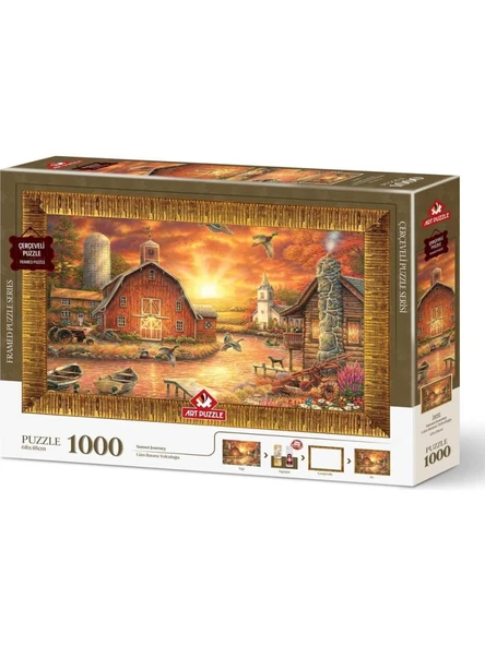 Art Puzzle Gün Batımı Yolculuğu Çerçeveli Yapboz - 1000 Parça 5692 ürün görseli 1