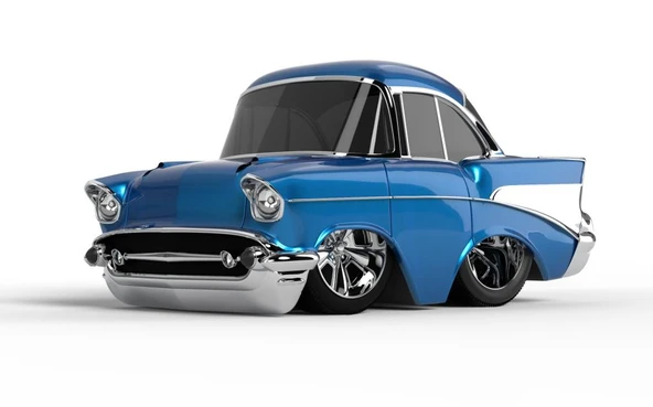 Adore Oyuncak CarTuned S2 1957 Chevy Bel Air - Mavi Custom Araba ICT529699 ürün görseli 1