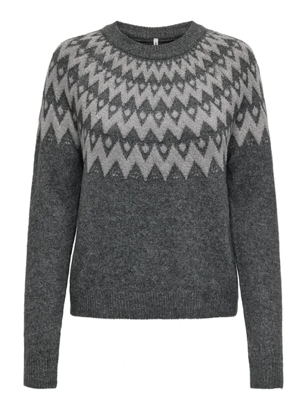15350618 ONLFRY LS JQ GLITTER O-NECK CC KNT ürün görseli 1