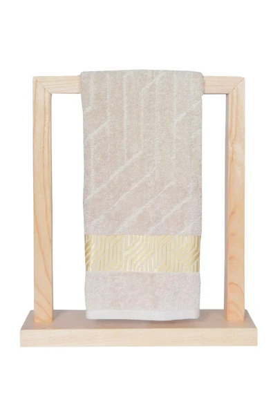 Vos Versa Bursa Varak Serisi 50x90cm %100 Pamuk Yüz Havlusu Vizon VVHM0015 ürün görseli 1
