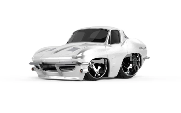 Adore Oyuncak CarTuned S2 1963 Chevy Corvette Stingray - Beyaz Muscle Araba ICT530190 ürün görseli 1