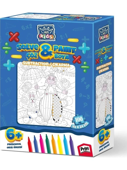 Art Puzzle Kids Çöz&Boya Çıkarma İşlemleri 6 Yaş Üzeri - 100 Parça Yapboz 5847 ürün görseli 1